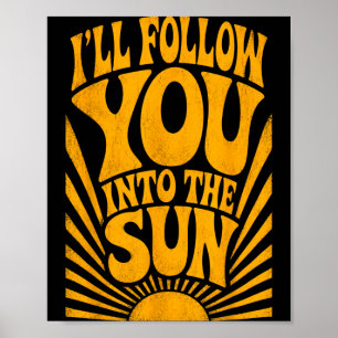 Poster Je suivrai dans le soleil Eté Rétro 90s Graphique