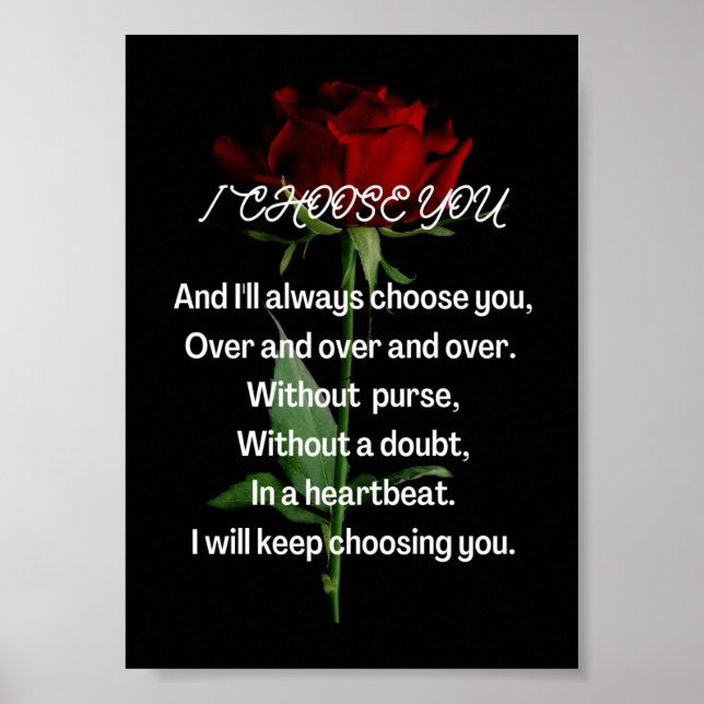 Poster Je t'ai choisi (Devant)