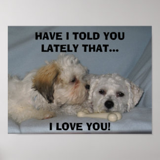 POSTER JE T'AI DIT RÉCEMMENT QUE... J'AIME ...