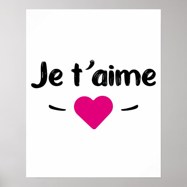 Poster Je t'aime (Devant)