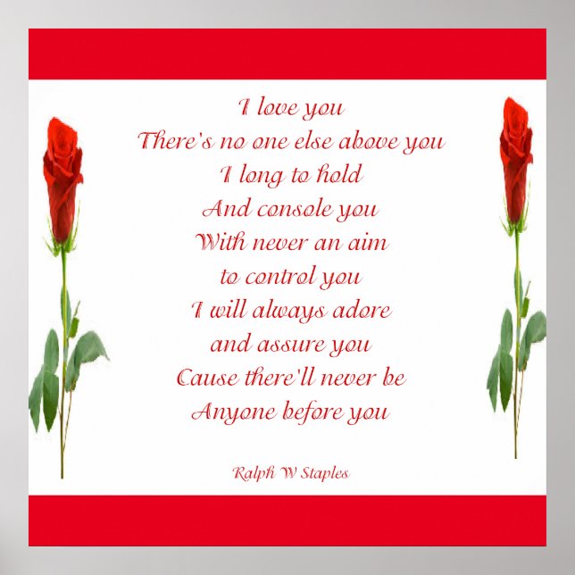 POSTER JE T'AIME (Devant)