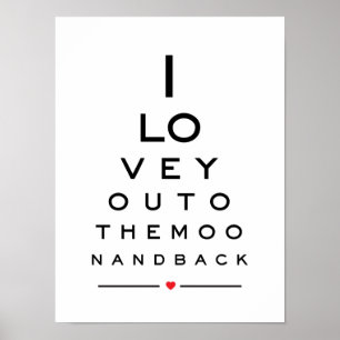 Poster Je t'aime à la lune et à l'oeil arrière