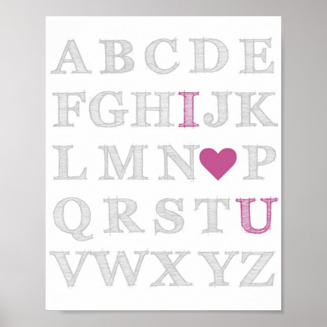 Poster Je t'aime ABC (Devant)