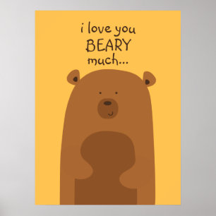 Poster Je t'aime Beary beaucoup