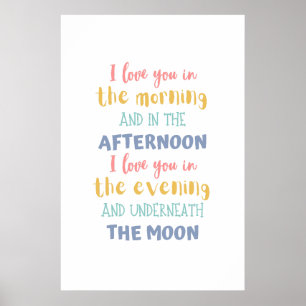 Poster Je T'Aime Dans Le Matin Skidamarink Art Colorful