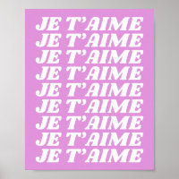 Je t'aime | Français Je t'aime | Rose violet migno