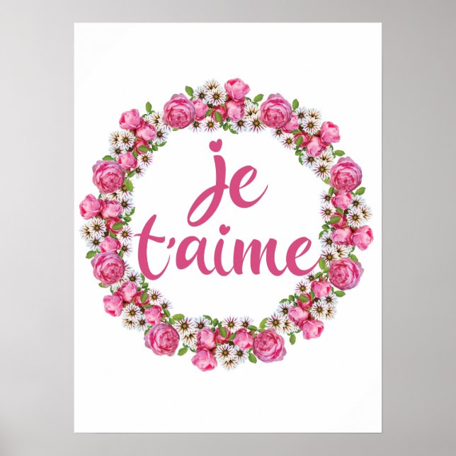 Poster Je T'aime - Je t'aime - Chants Français (Devant)