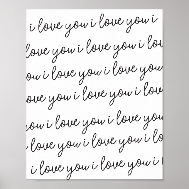 Poster Je t'aime Je t'aime Je t'aime Art Imprimer (Devant)