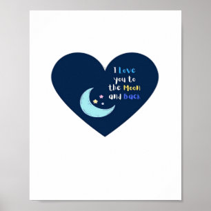 Poster Je t'aime jusqu'à la lune et retour Classique inte
