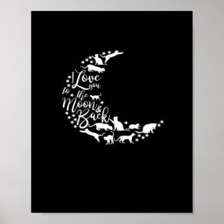 Poster Je t'aime jusqu'à la lune et retour Style d'amour