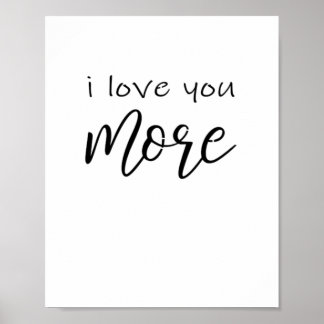 Poster Je t'aime plus dis-le tout le temps Amour souriant