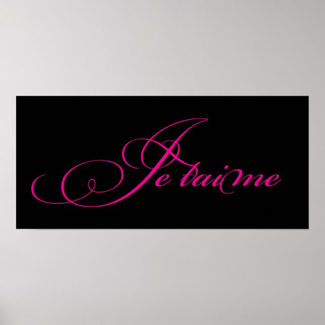 Poster Je taime Poster/Imprimer (Devant)