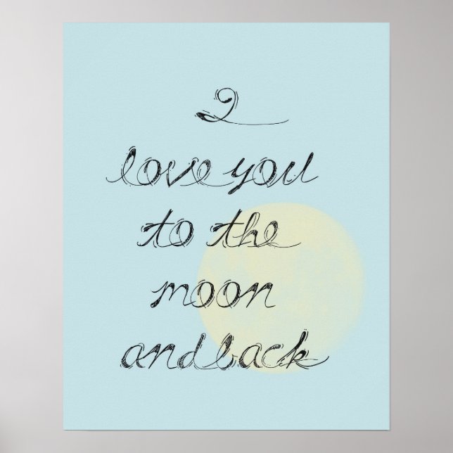 Poster Je t'aime sur la Lune et de retour (Devant)