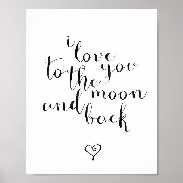 Poster Je T'Aime Sur La Lune Et De Retour (Devant)