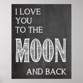 Poster Je t'aime sur la lune et l'affiche du dos