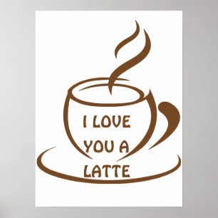 Poster Je t'aime un design romantique récent