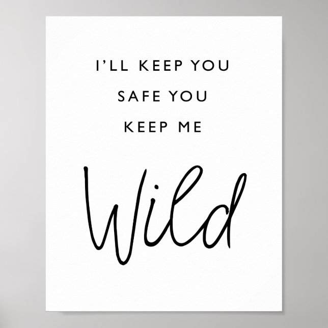 Poster Je te garde en sécurité, tu me gardes en vie (Devant)