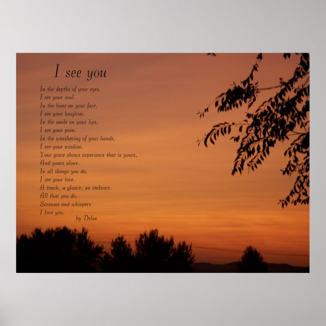 Poster Je te vois (Devant)