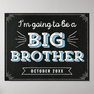 Poster Je vais être un grand frère panneau personnalisé