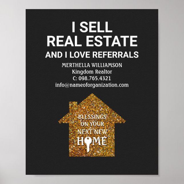 Poster Je Vends Immobilier Love Référentiels Realtor (Devant)