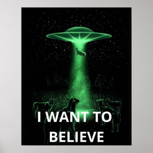 Poster Je Veux Croire, Film Rétro 90, Alien OVNI