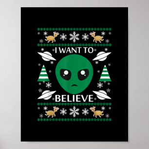 Poster Je Veux Croire Noël Alien