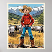 Je Veux Être Un Jeune Cowboy Art Graphique