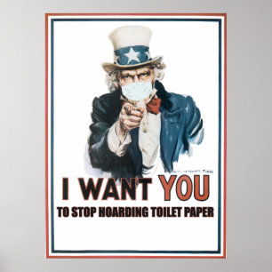 Poster Je Veux Que Vous Arrêtiez De Garder Du Papier Toil