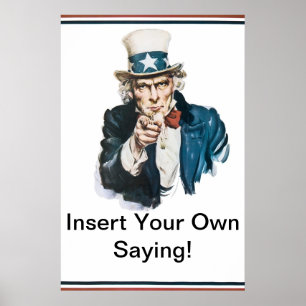 Poster Je veux que vous insériez votre propre dire !