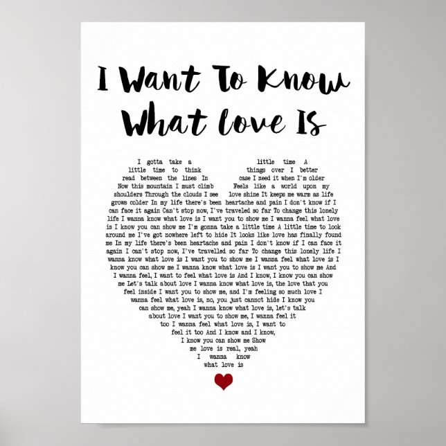 Poster Je Veux Savoir Ce Que L'Amour Est Blanc Coeur Chan (Devant)