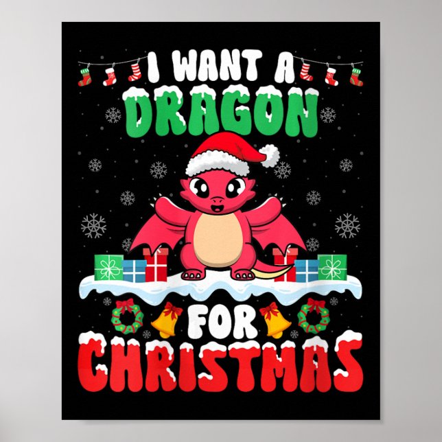 Poster Je Veux Un Dragon Pour Noël - Dragon Lover Père No (Devant)