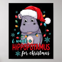 Je Veux Un Hippopotame Pour Noël Mignonne