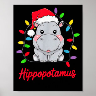 Poster Je veux un Hiptamus pour Noël Xmas Hip Lover Fun