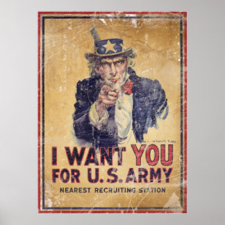 Poster Je veux vous pour l'armée américaine