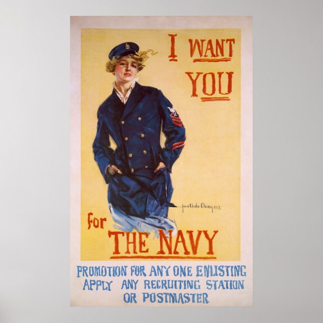 Poster Je Veux Vous Pour Le Recrutement De La Première Gu (Devant)