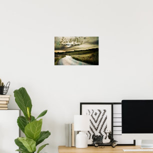 Poster "Je visualise mes objectifs" Motivation Affirmatio