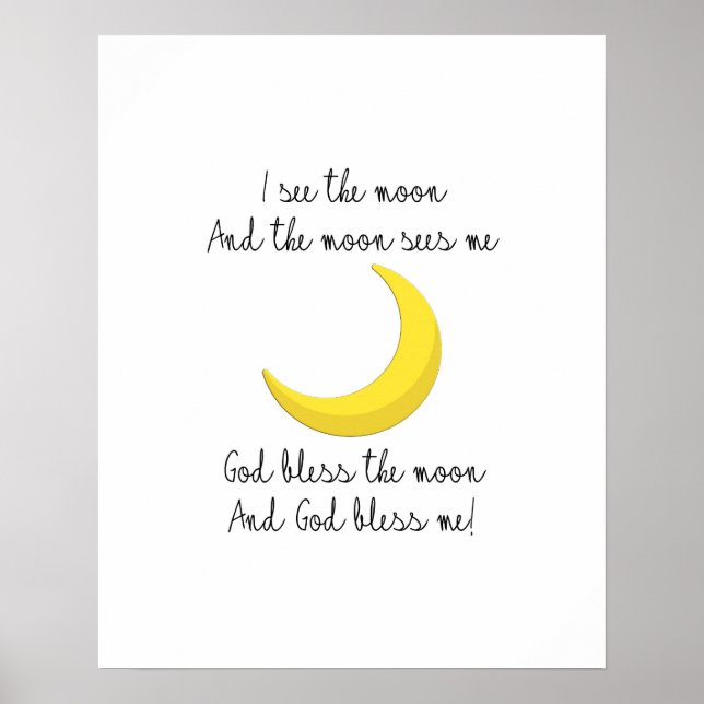 Poster Je vois l'affiche de la lune (Devant)