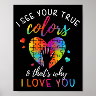 Poster Je Vois Vos Vrais Couleurs, Puzzle L'Autisme Mondi