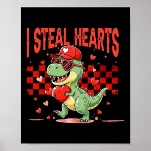 Poster Je vole des cœurs Saint Valentin garçons enfants d
