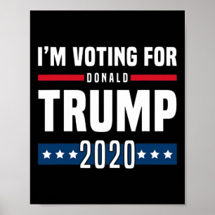 Poster Je vote pour l'élection de Trump