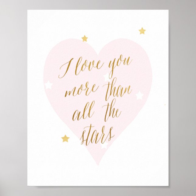 Poster Je vous aime plus que toutes les étoiles - Art Pri (Devant)