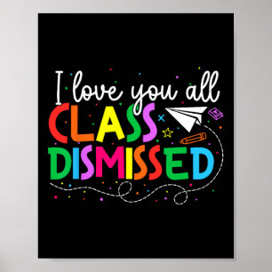 Poster Je Vous Aime Tous Classe Enseignant Rejeté Jour De