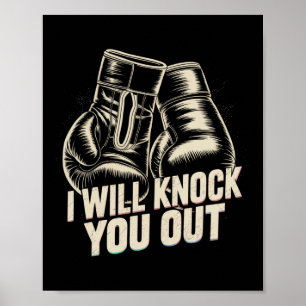 Poster Je Vous Frapperai Pour Une Boxe Drôle