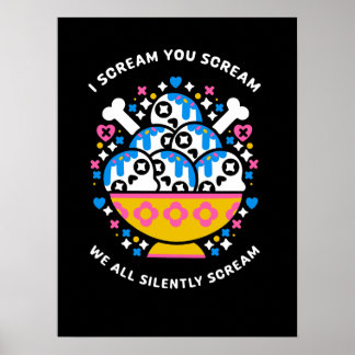 Poster Je vous hurle, nous crions tous en silence - impri