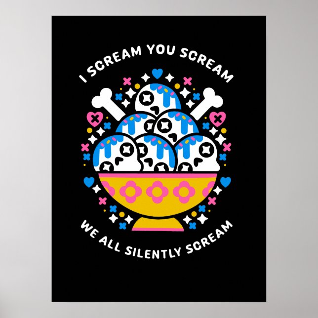 Poster Je vous hurle, nous crions tous en silence - impri (Devant)