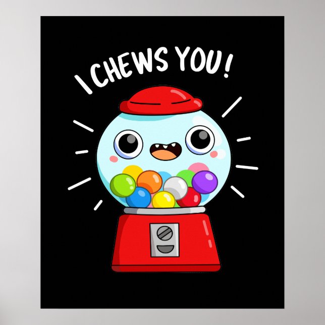 Poster Je Vous Montre Drôle Machine Gumball Pun Dark BG (Devant)