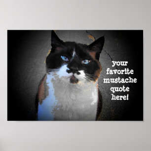 Poster Je vous moustache de remplir le blanc