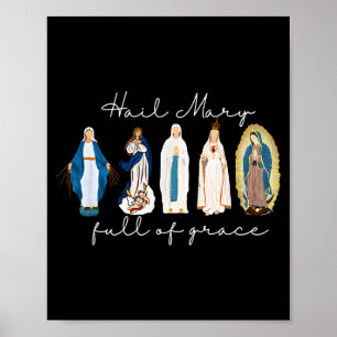 Poster Je vous salue Marie pleine de grâce, Vierge Marie,