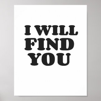POSTER JE VOUS TROUVERAI