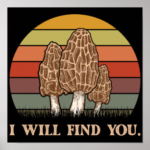 Poster Je Vous Trouverai Morel Musroom